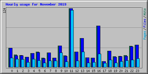 Hourly usage for November 2019